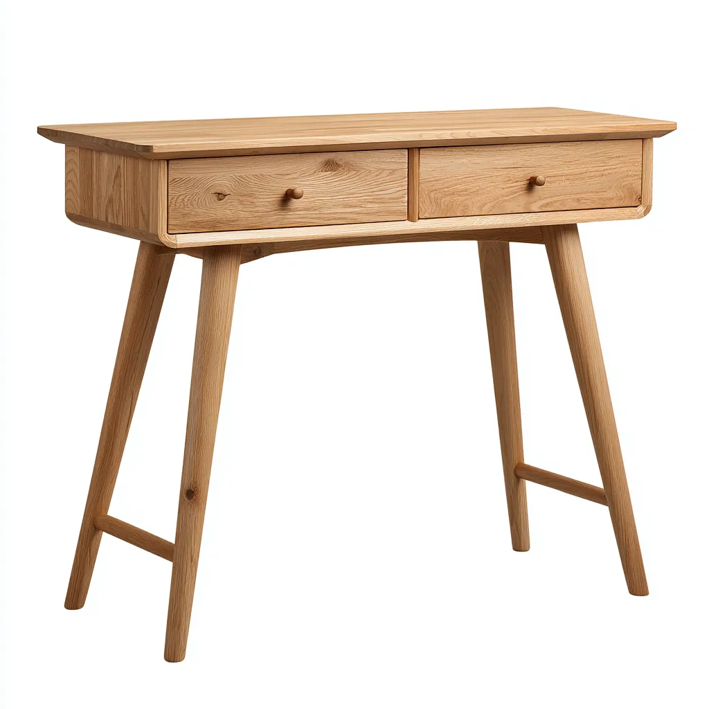 Bureau - bois massif - 120x58x79 cm - bois clair - style scandinave-Airyara