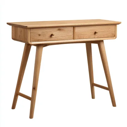 Bureau - bois massif - 120x58x79 cm - bois clair - style scandinave-Airyara