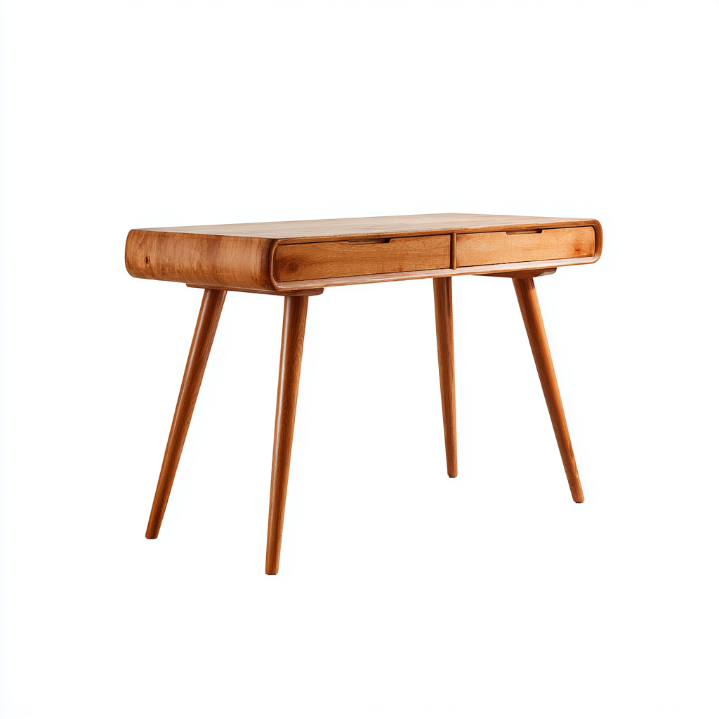 Bureau - bois massif - 110x50x75 cm - bois naturel - style scandinave-Airyara