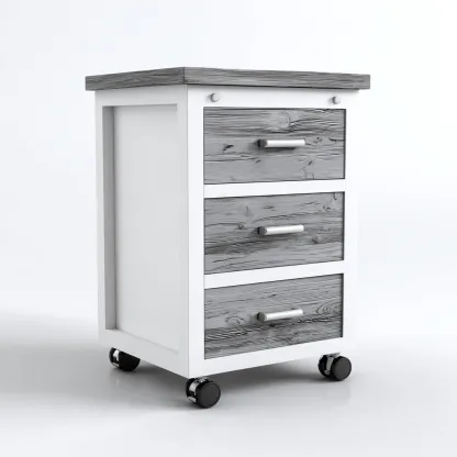 Armoire de bureau-bois-48x41x70 cm-gris-blanc-moderne-Airyara