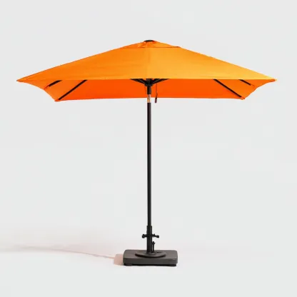 Parasol de jardin-polyester-métal-235x235x240 cm-orange-noir-style moderne-Airyara