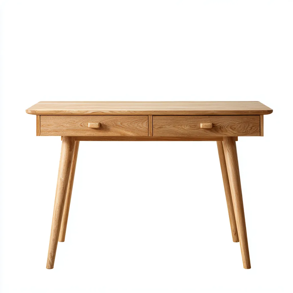 Bureau - bois massif - 115x56x78 cm - bois clair - style scandinave-Airyara