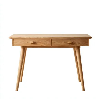 Bureau - bois massif - 115x56x78 cm - bois clair - style scandinave-Airyara