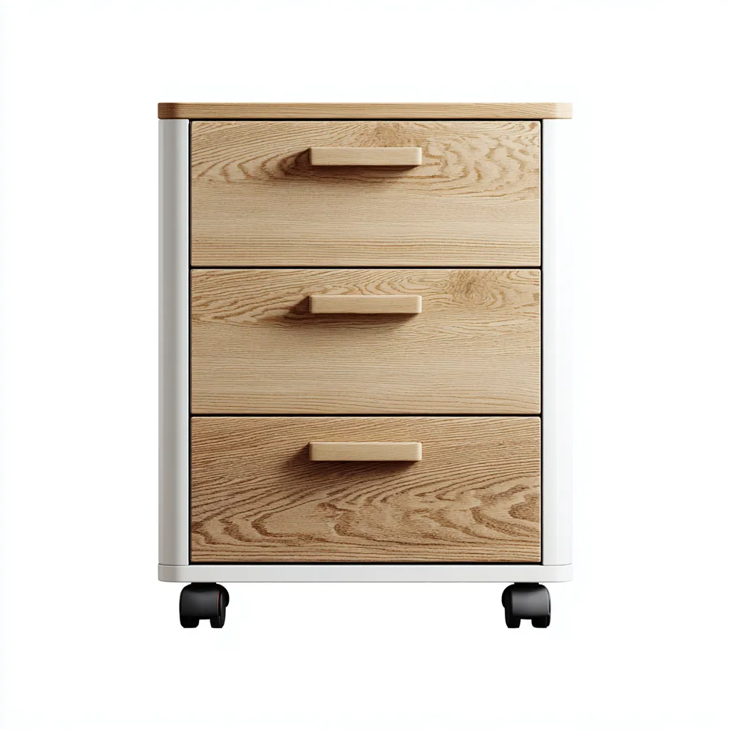 Armoire de bureau-bois-45x40x70 cm-blanc-chêne-moderne-Airyara