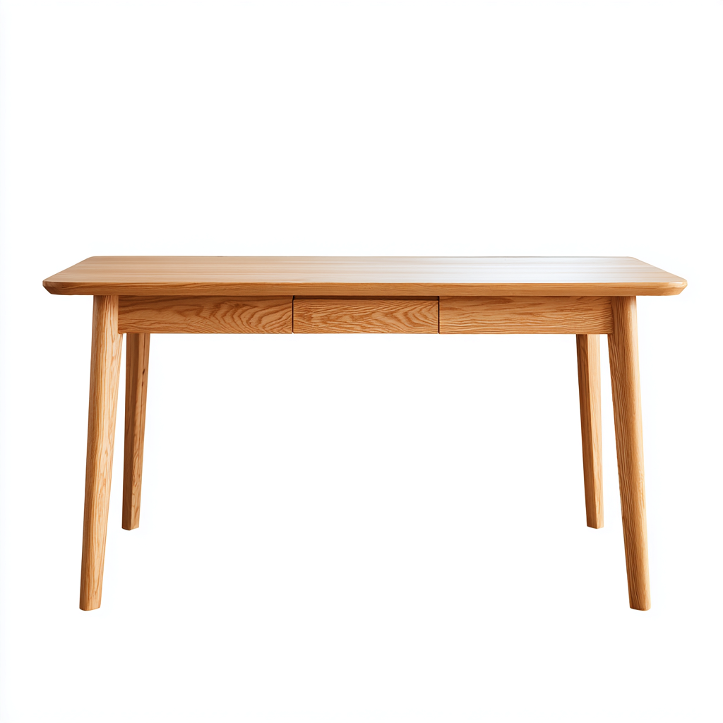 Bureau - bois massif - 150x70x76 cm - bois clair - style scandinave-Airyara