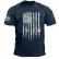 American Flag Gun Print Men's Cotton T-Shirt