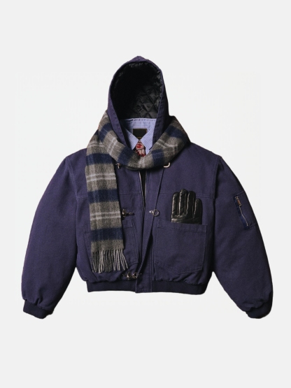 15OZ CANVAS CLASP BOMBER JACKET | INDIGO