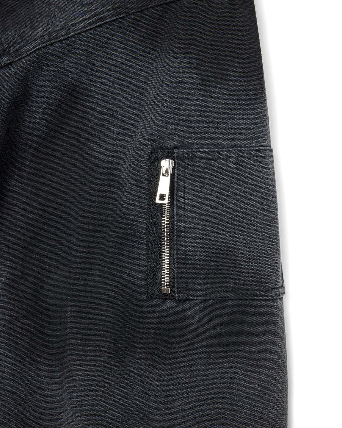 15OZ CANVAS CLASP BOMBER JACKET | WASHED BLACK