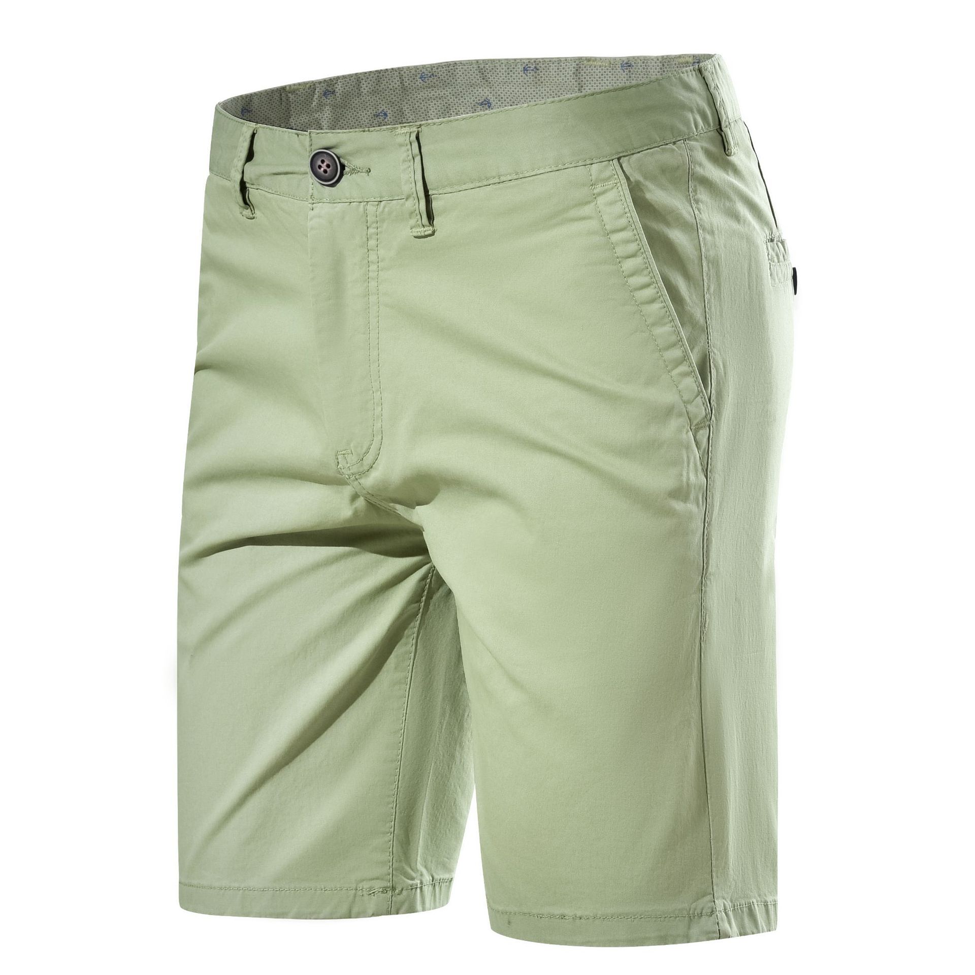 Straight Casual Solid Color Simple Casual Shorts
