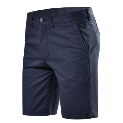 Straight Casual Solid Color Simple Casual Shorts