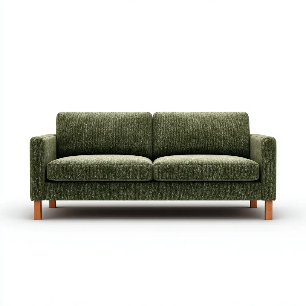 Canapé 2 places tissu vert 180x88x85 cm - vert - pour salon - style contemporain-Placidovae