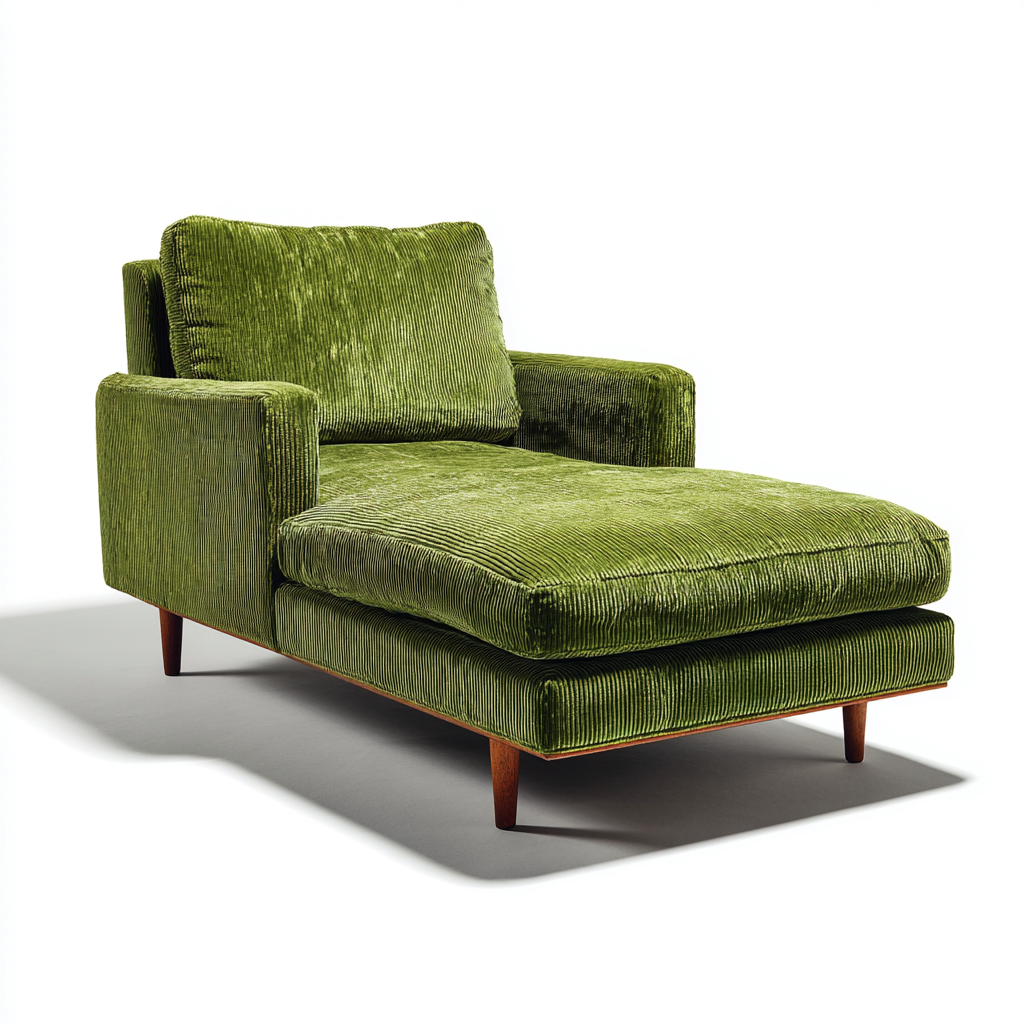 Chaise longue en tissu 170x82x86 cm - vert - design moderne pour salon-Placidovae