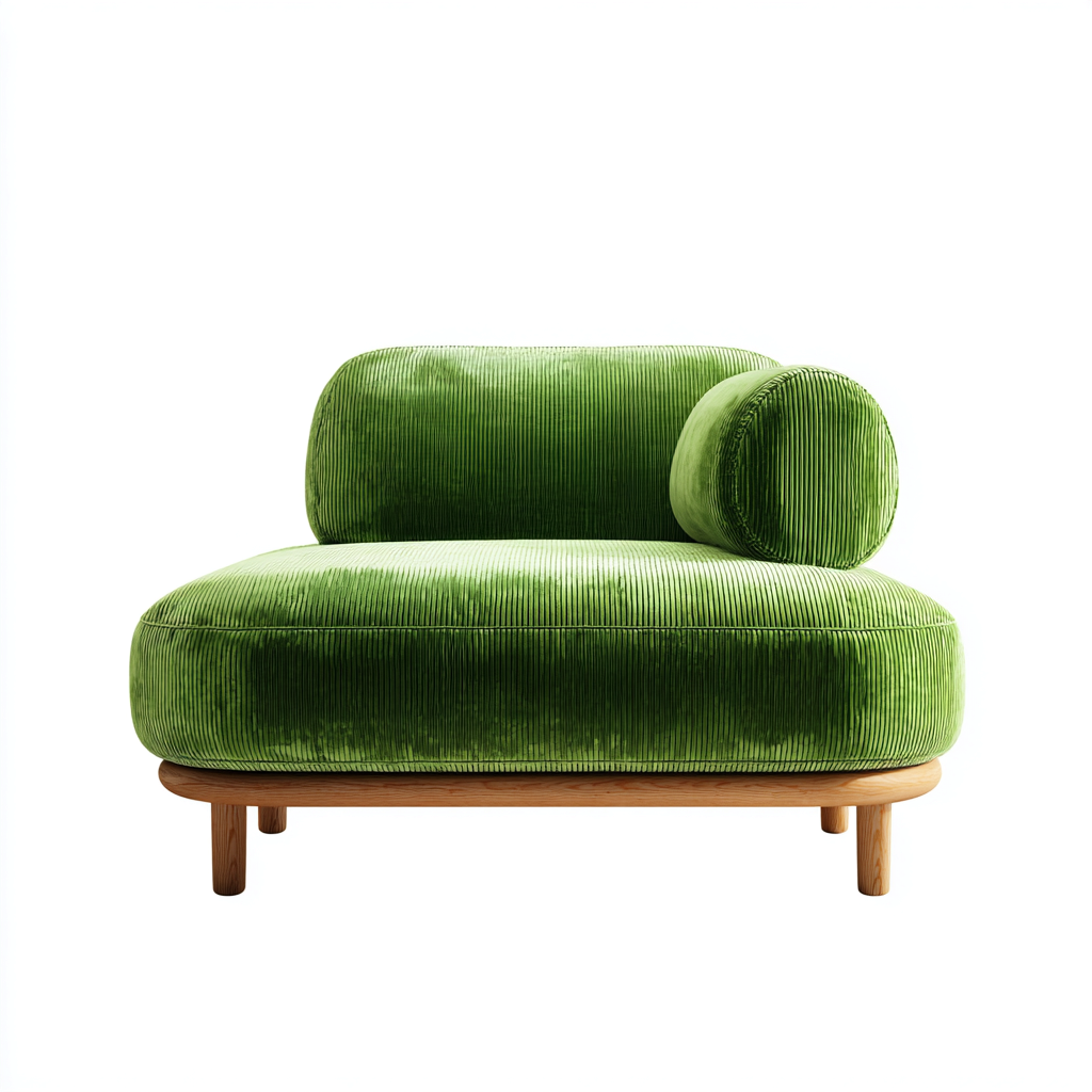 Chaise longue en tissu 160x78x82 cm - vert - design moderne pour salon-Placidovae