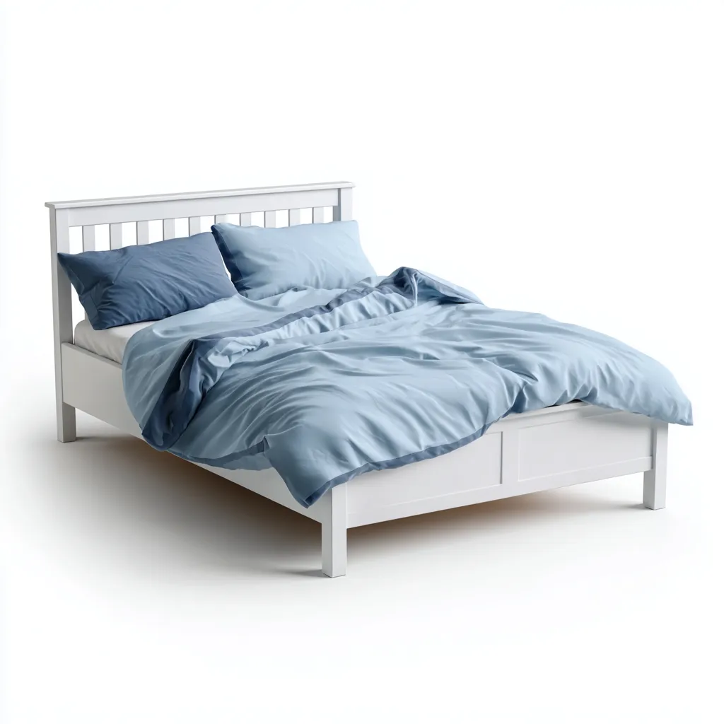 Lit double bois massif 200x180x95 cm - blanc - adapté à la chambre - design moderne-Placidovae