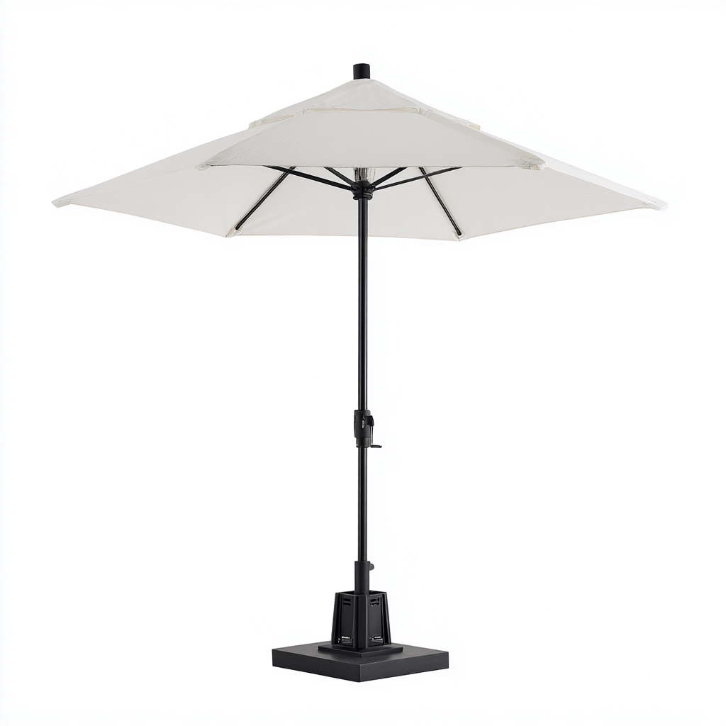 Parasol de jardin - aluminium et polyester 300x300x250 cm - blanc - pour terrasse et balcon - style moderne-Placidovae
