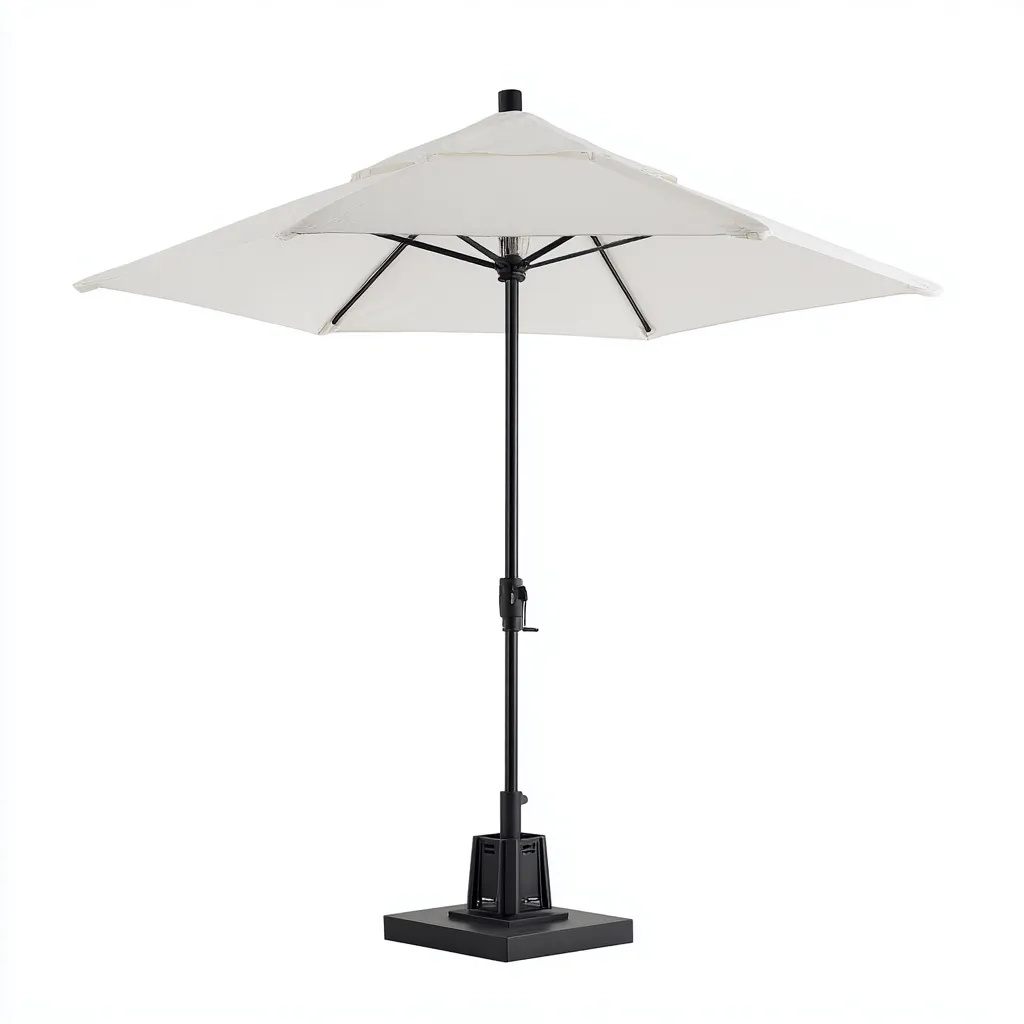 Parasol de jardin - aluminium et polyester 300x300x250 cm - blanc - pour terrasse et balcon - style moderne-Placidovae