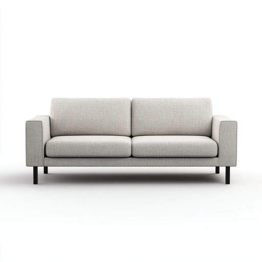 Canapé 2 places tissu gris clair 180x88x85 cm - gris clair - pour salon - style contemporain-Placidovae