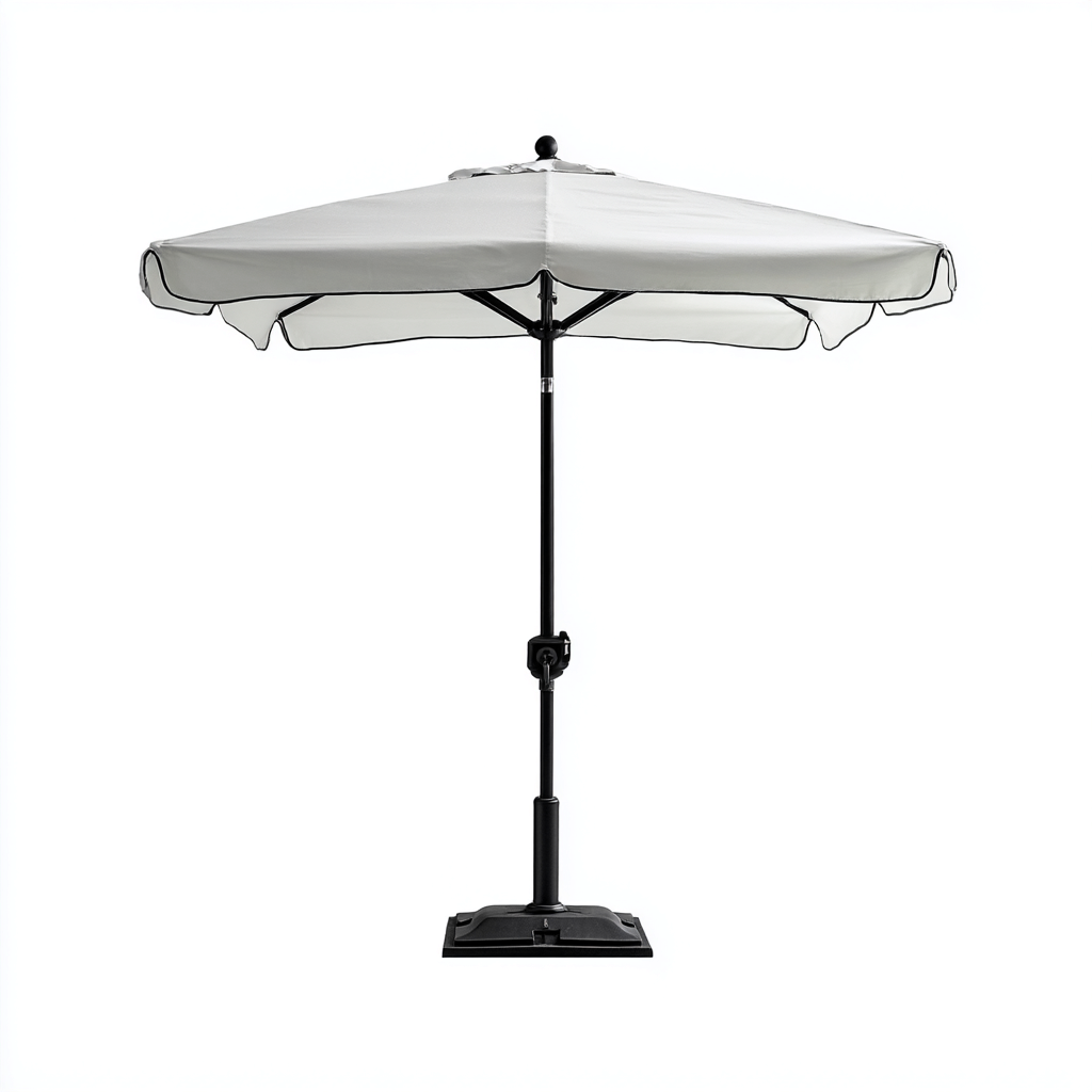 Parasol de jardin - aluminium et polyester 270x270x240 cm - blanc - pour terrasse et balcon - style moderne-Placidovae