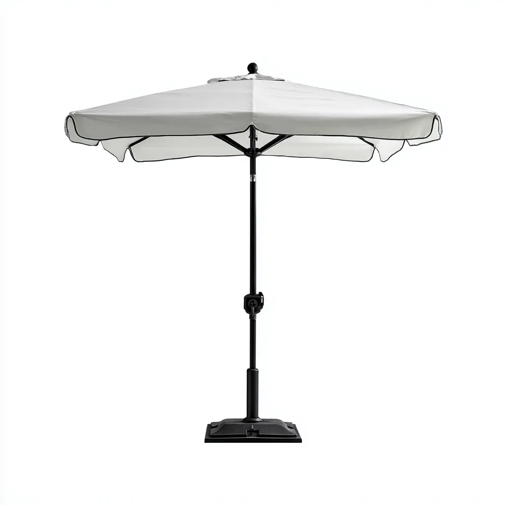 Parasol de jardin - aluminium et polyester 270x270x240 cm - blanc - pour terrasse et balcon - style moderne-Placidovae