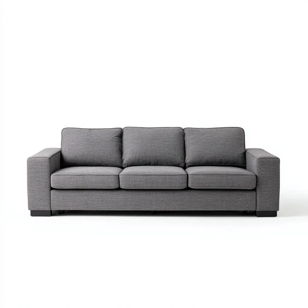 Canapé 3 places tissu 210x90x85 cm - gris - pour salon - style moderne-Placidovae