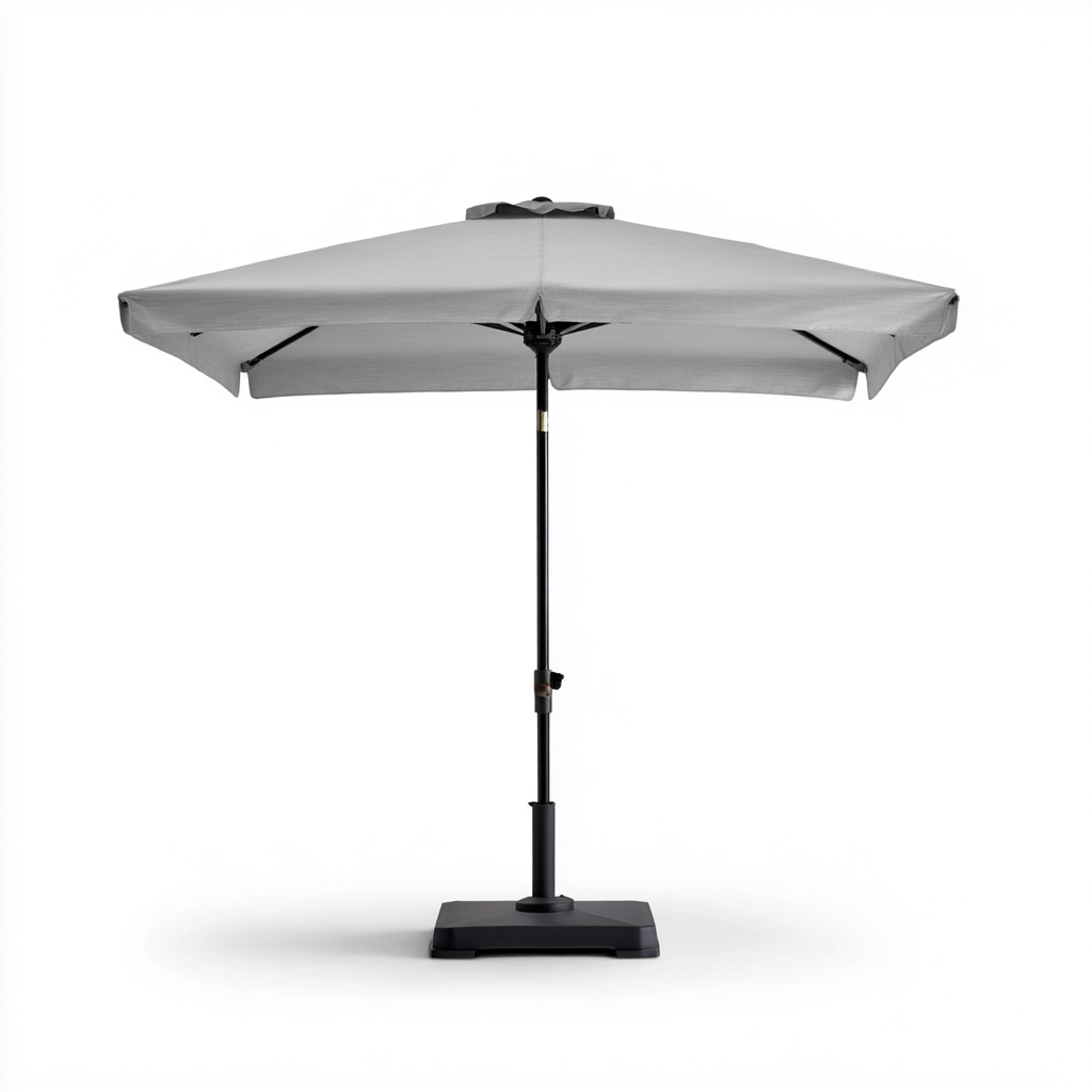 Parasol de jardin - polyester - 300x300x250 cm - gris clair - usage extérieur - style contemporain-Placidovae