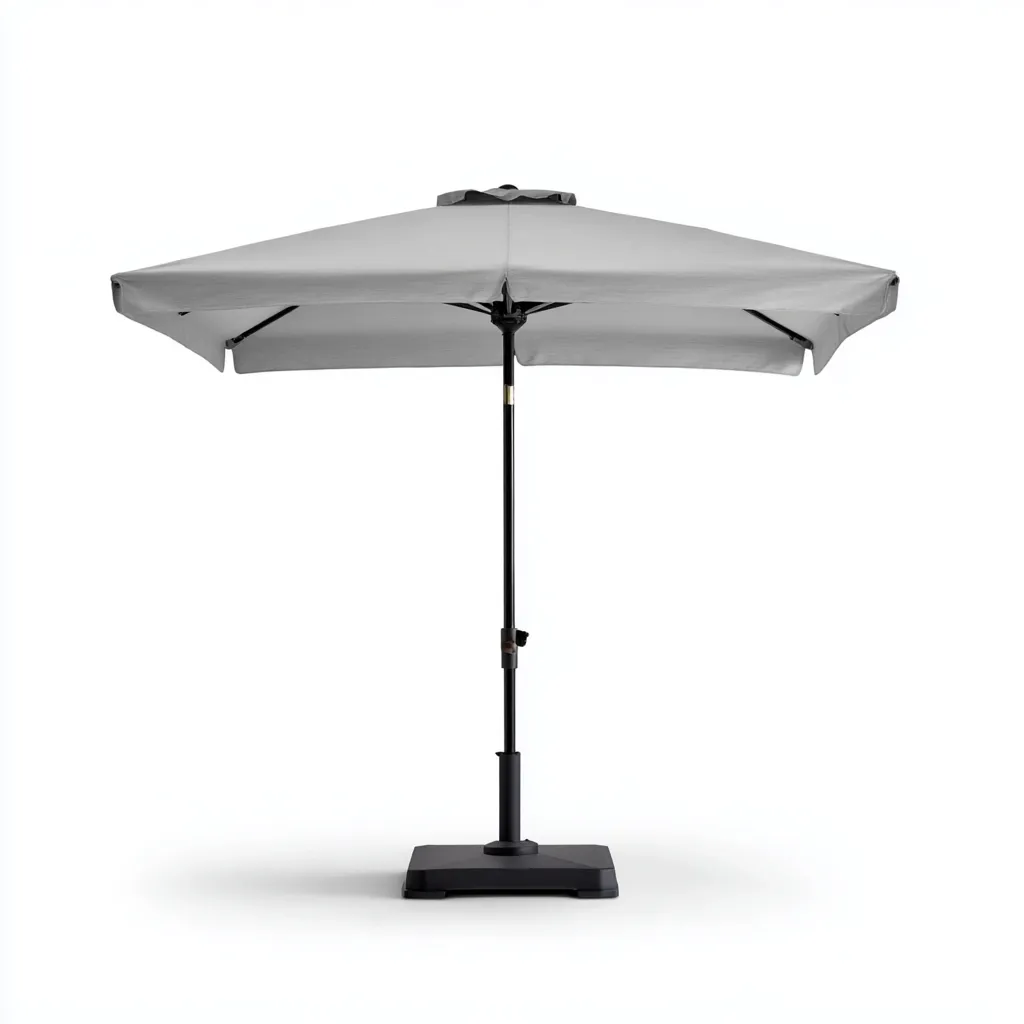 Parasol de jardin - polyester - 300x300x250 cm - gris clair - usage extérieur - style contemporain-Placidovae