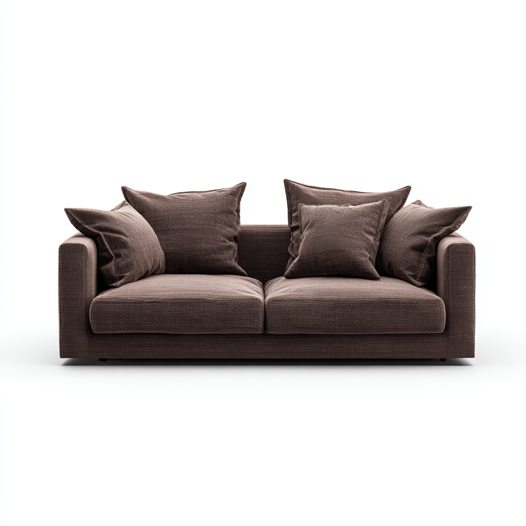 Canapé 2 places en tissu 178x95x85 cm - brun - adapté au salon - style moderne-Placidovae