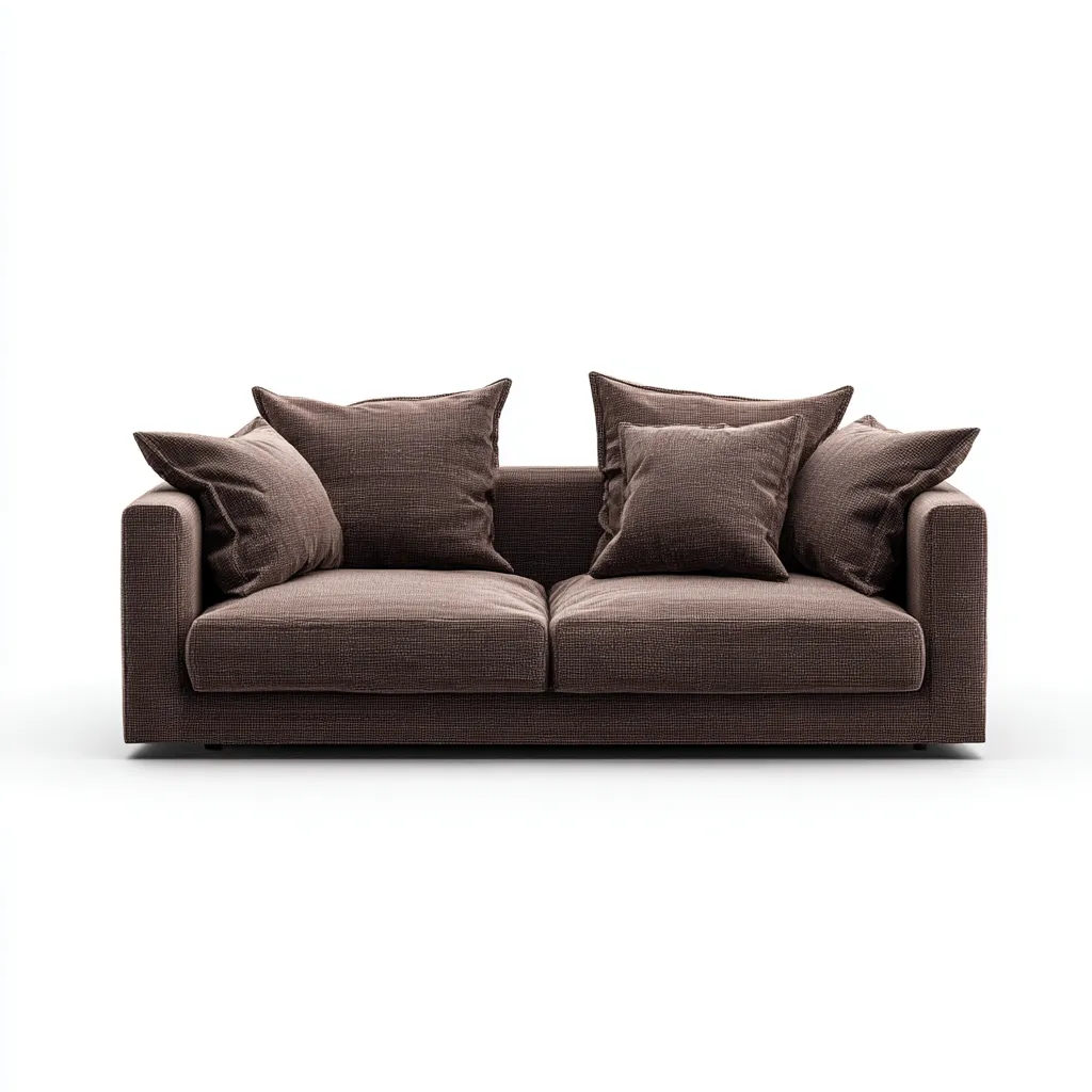 Canapé 2 places en tissu 178x95x85 cm - brun - adapté au salon - style moderne-Placidovae