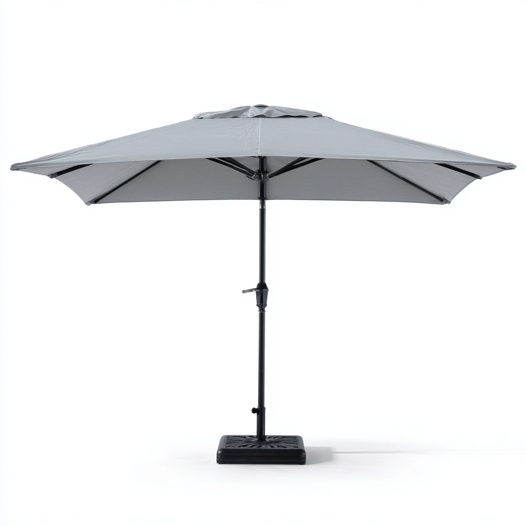 Parasol de jardin - polyester - 300x300x250 cm - gris - usage extérieur-Placidovae