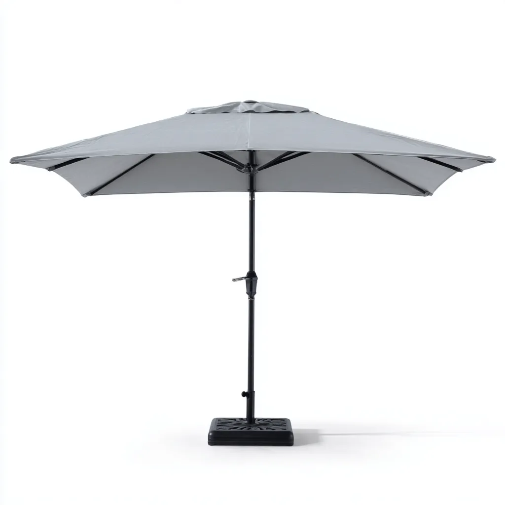 Parasol de jardin - polyester - 300x300x250 cm - gris - usage extérieur-Placidovae