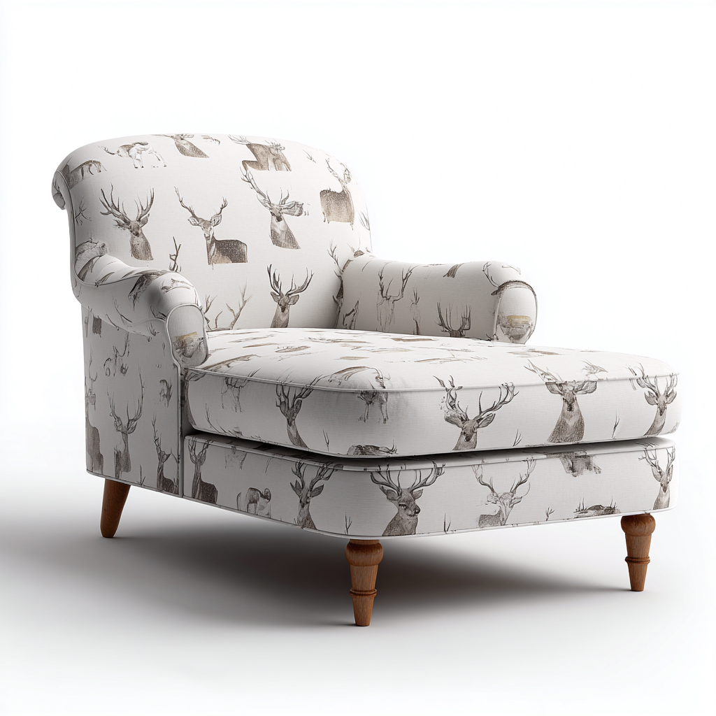 Chaise longue en tissu 162x80x88 cm - beige clair - style classique pour salon-Placidovae