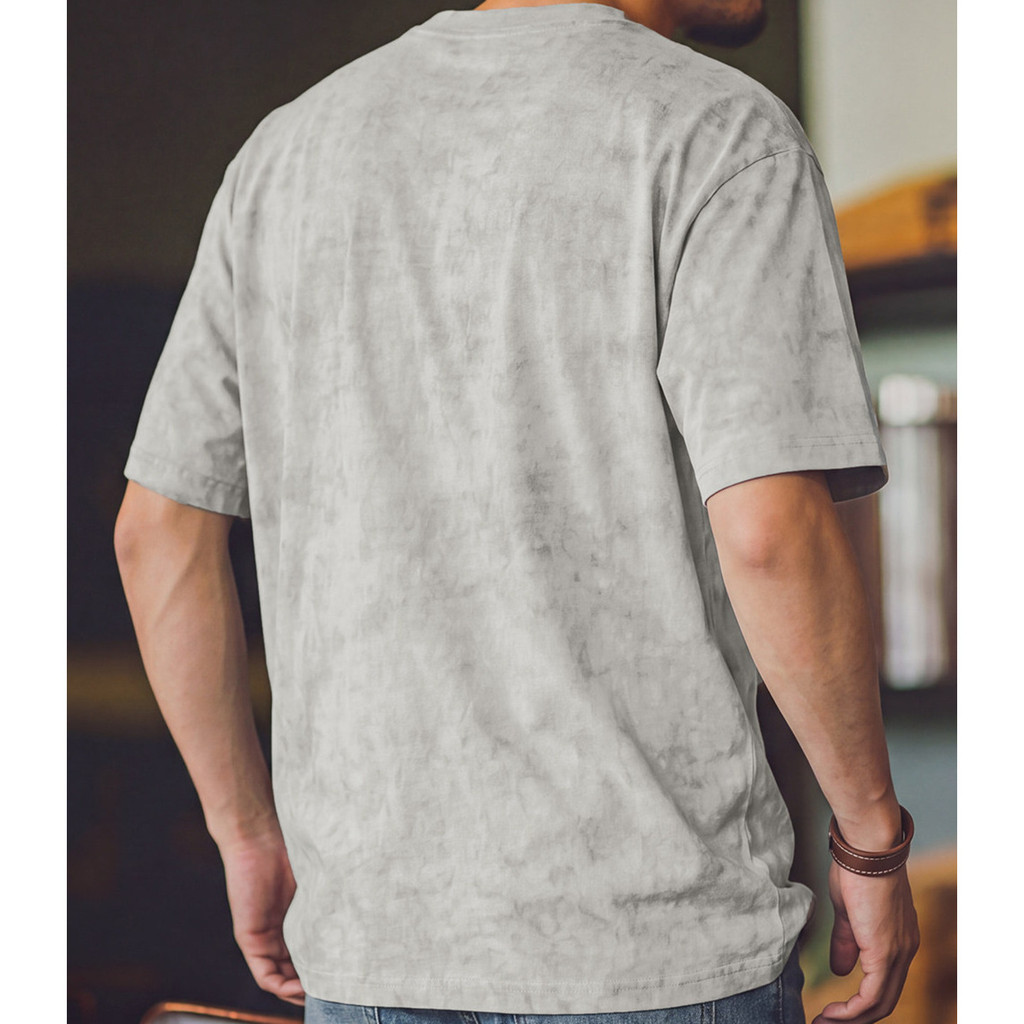 Wuluwear American Retro Tie-Dye Distressed Short-Sleeved T-Shirt Men 2026 Summer New Style Loose Casual Round Neck Printed Half-