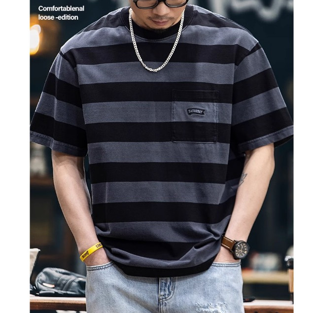 Pure Cotton Striped T-Shirt