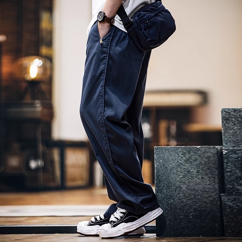 Cool Ice Silk Straight Casual Thin Jeans