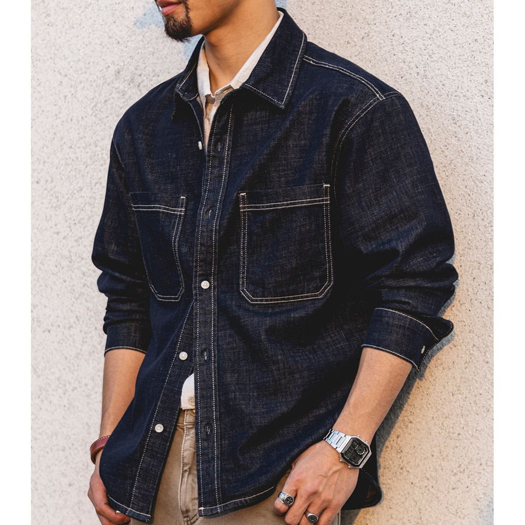 Lyocell Linen Blended Denim Shirt