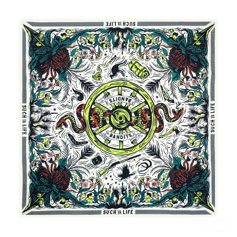 Bike bandanas with leather clips