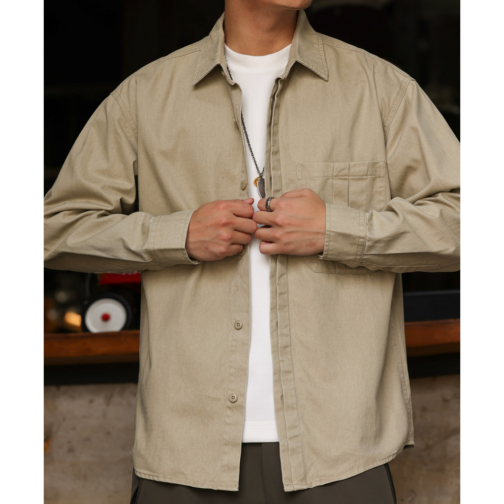Knife Pleated Pocket Shirt