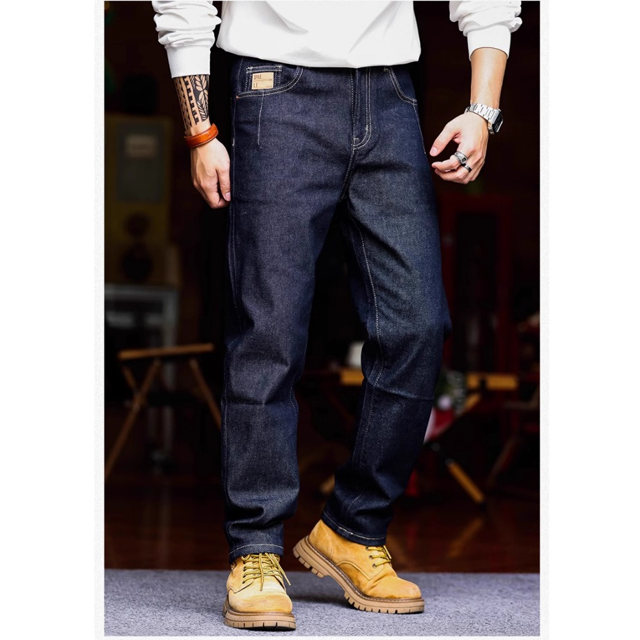 Heavy Stretch Dark Blue Jeans