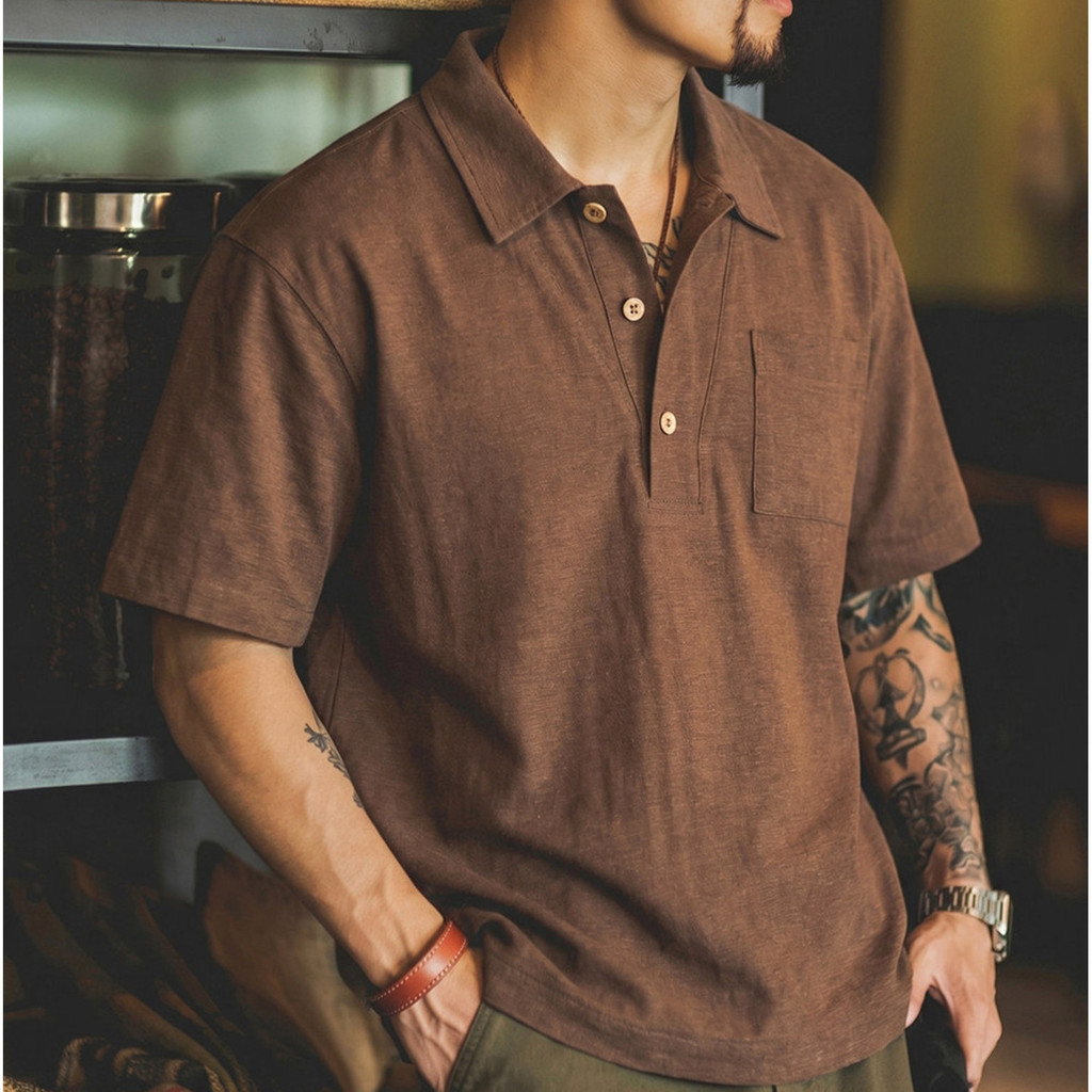 180g Tencel Linen Polo Shirt