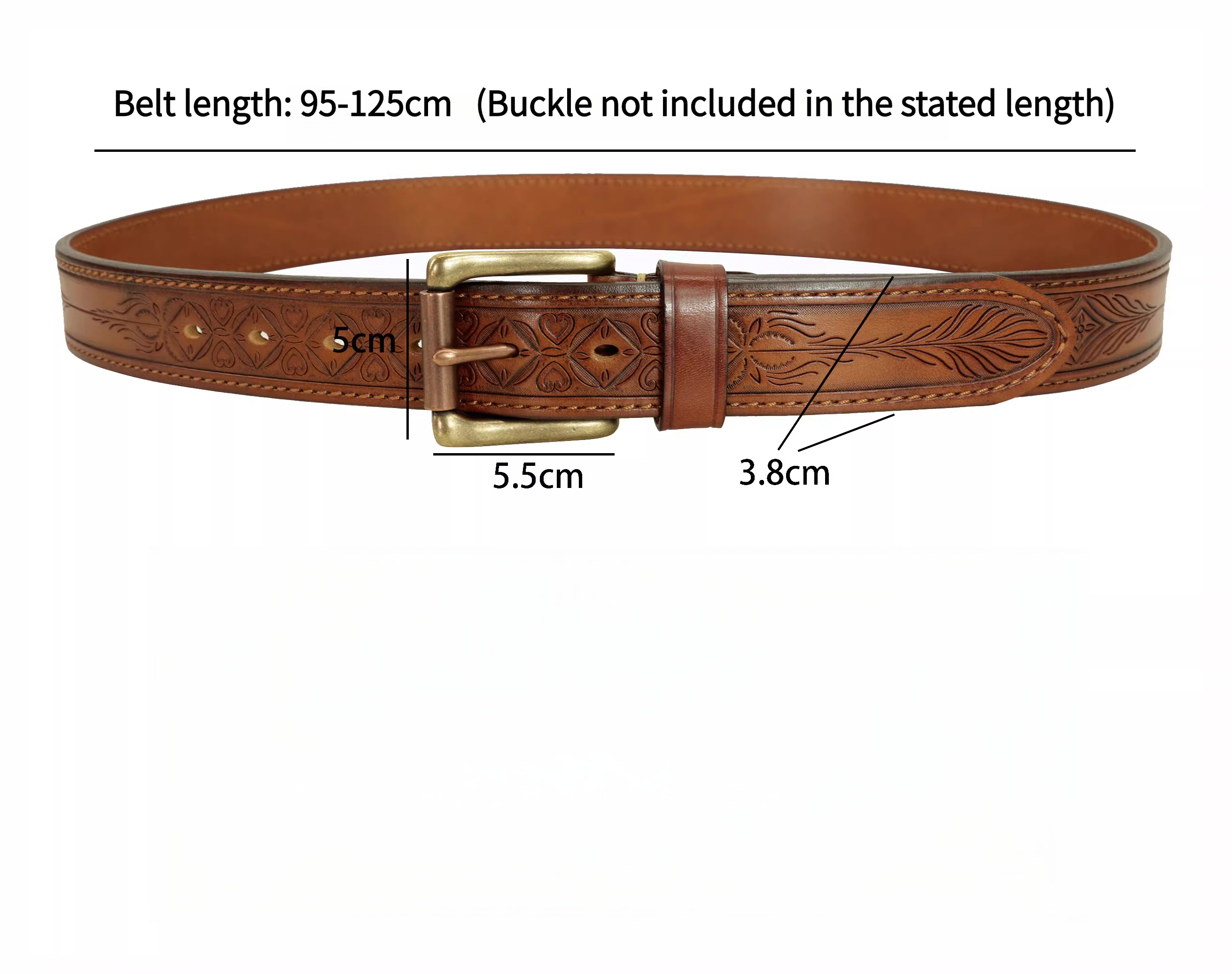 Tuscany hand-carved belt