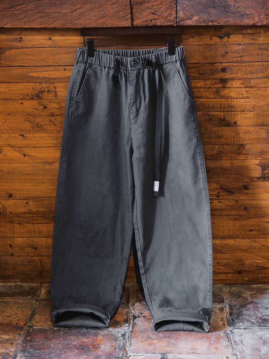 Washed Beaded 100% Cotton Casual Pants