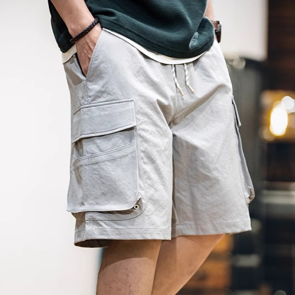 Large Pocket Straight Casual Workwear Shorts