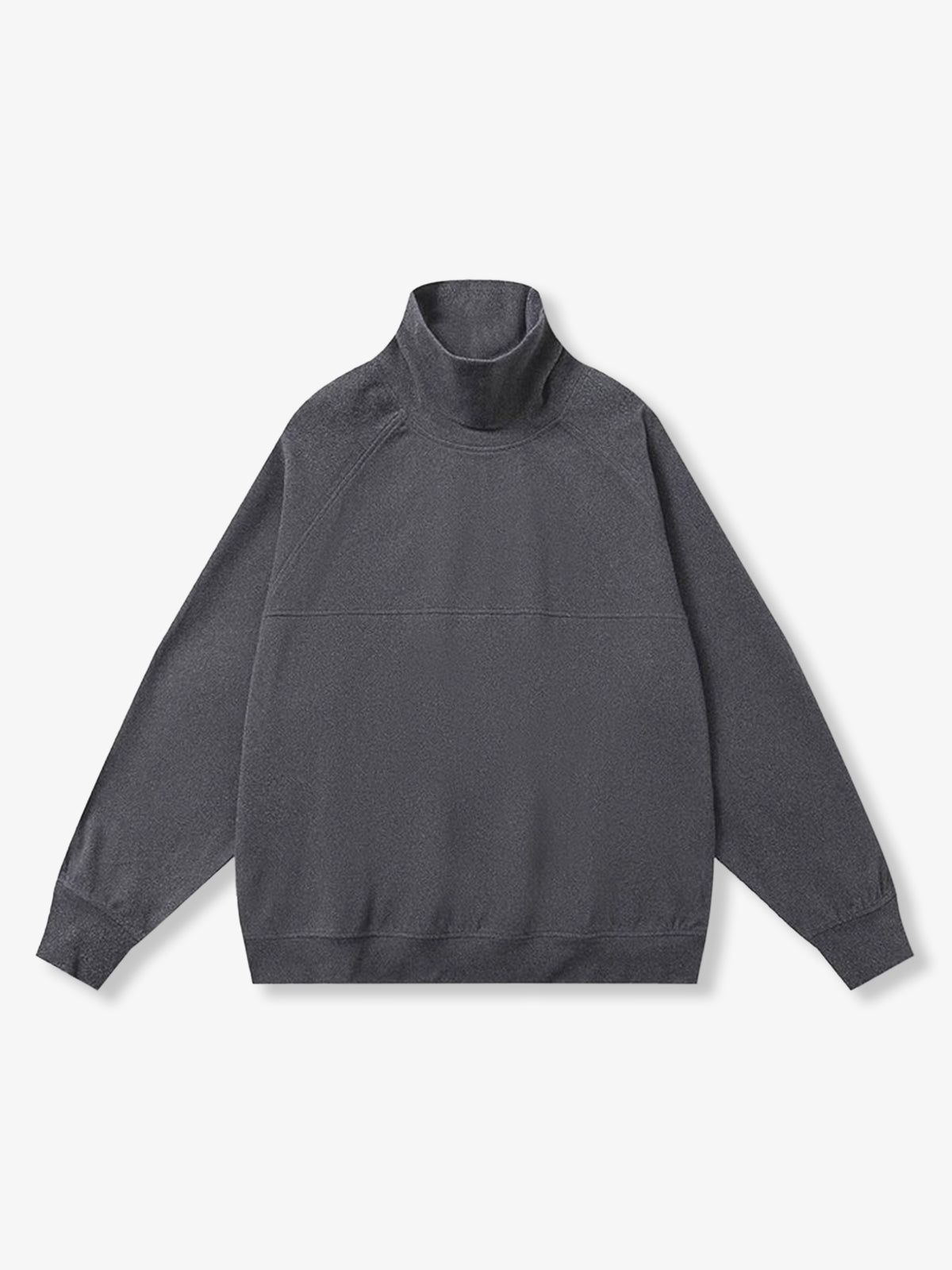 Plain 5-Color Dralon High Neck Sweatshirt