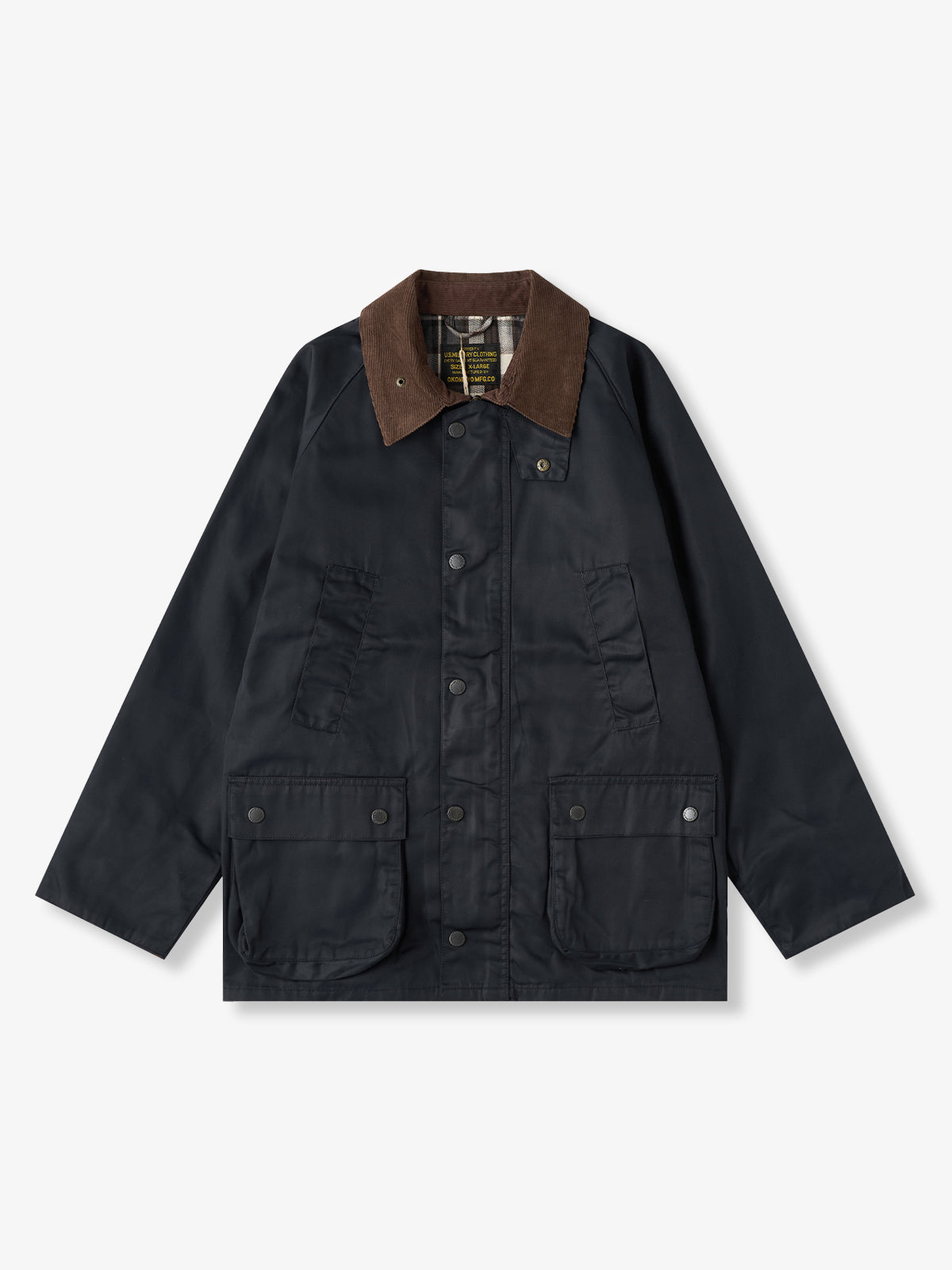Waterproof Waxed Corduroy Collar Hunting Jacket