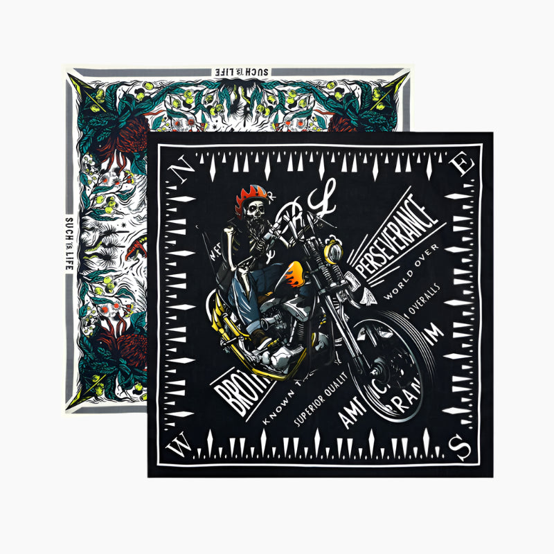 Bike bandanas with leather clips