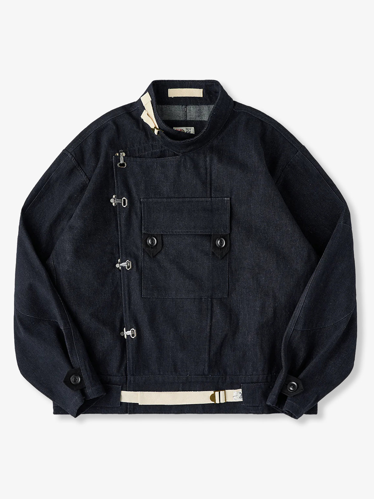 13oz Denim Retro Swedish Soldier Biker Jacket