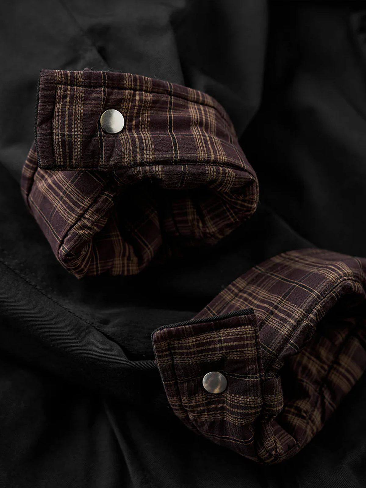 Harrington Jacket with Quilted Lining and Checkered Collar & Cuffs