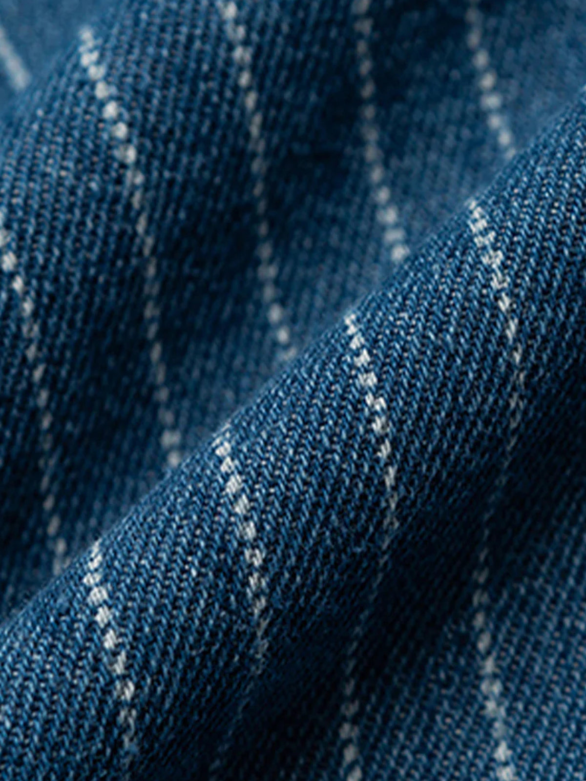 WABASH Irregular Pocket Striped Denim Shirt