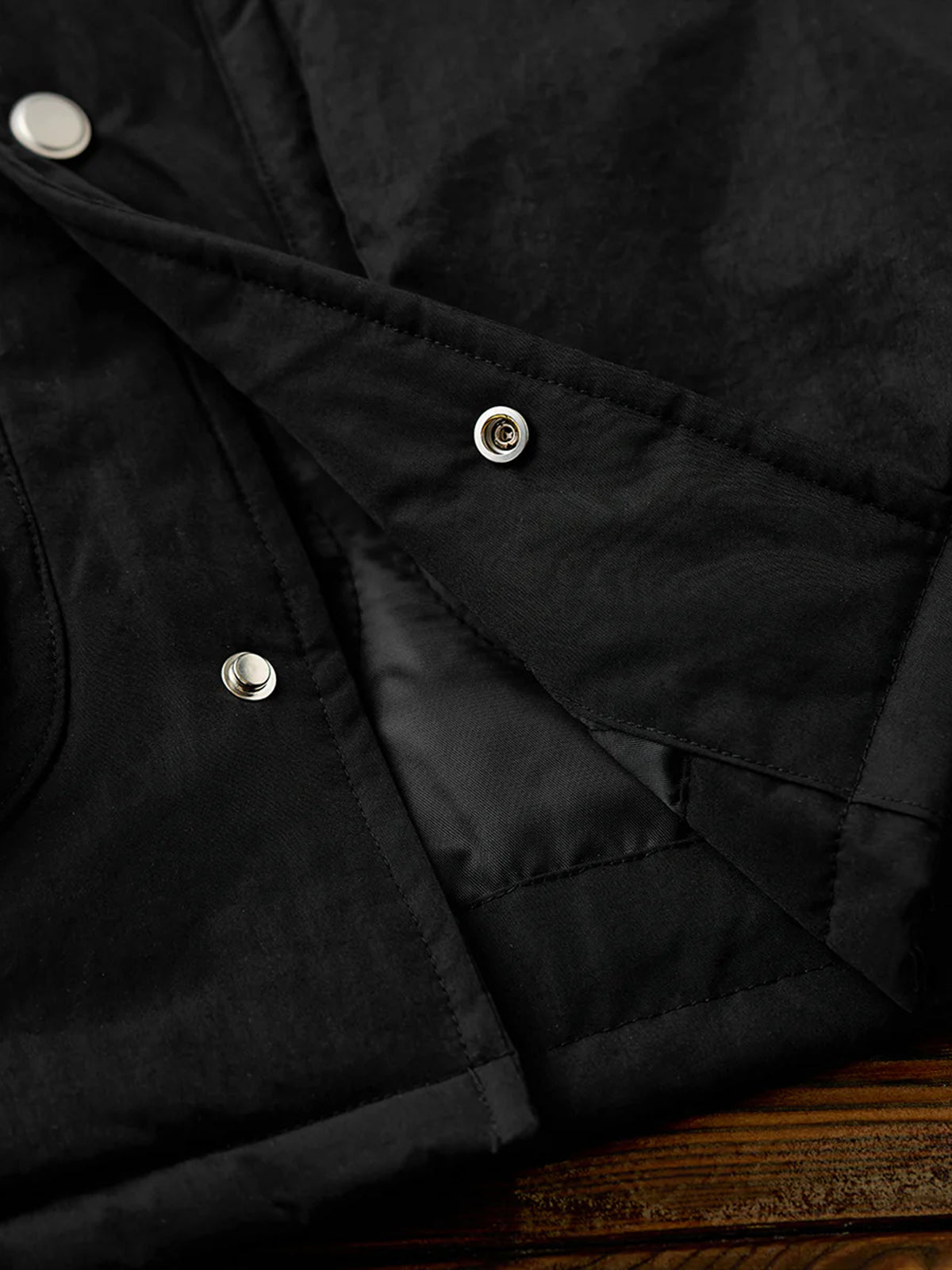 Quilted Lined Hunting Jacket with Leather-Style Collar