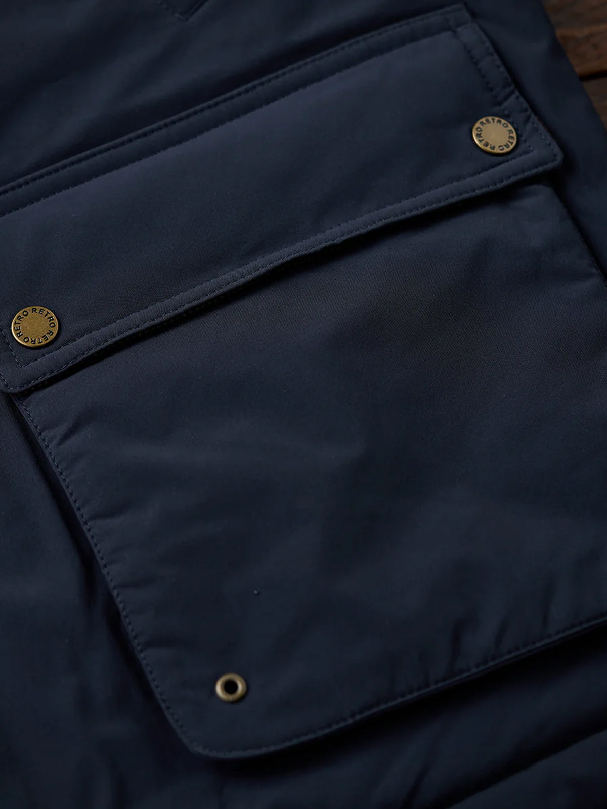 Hunting Jacket with Corduroy Collar and Hook Buttons